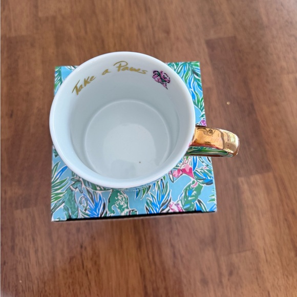 NWT Lilly Pulitzer Mug Seasalt Blue Barking Up The Palm - Picture 7 of 16